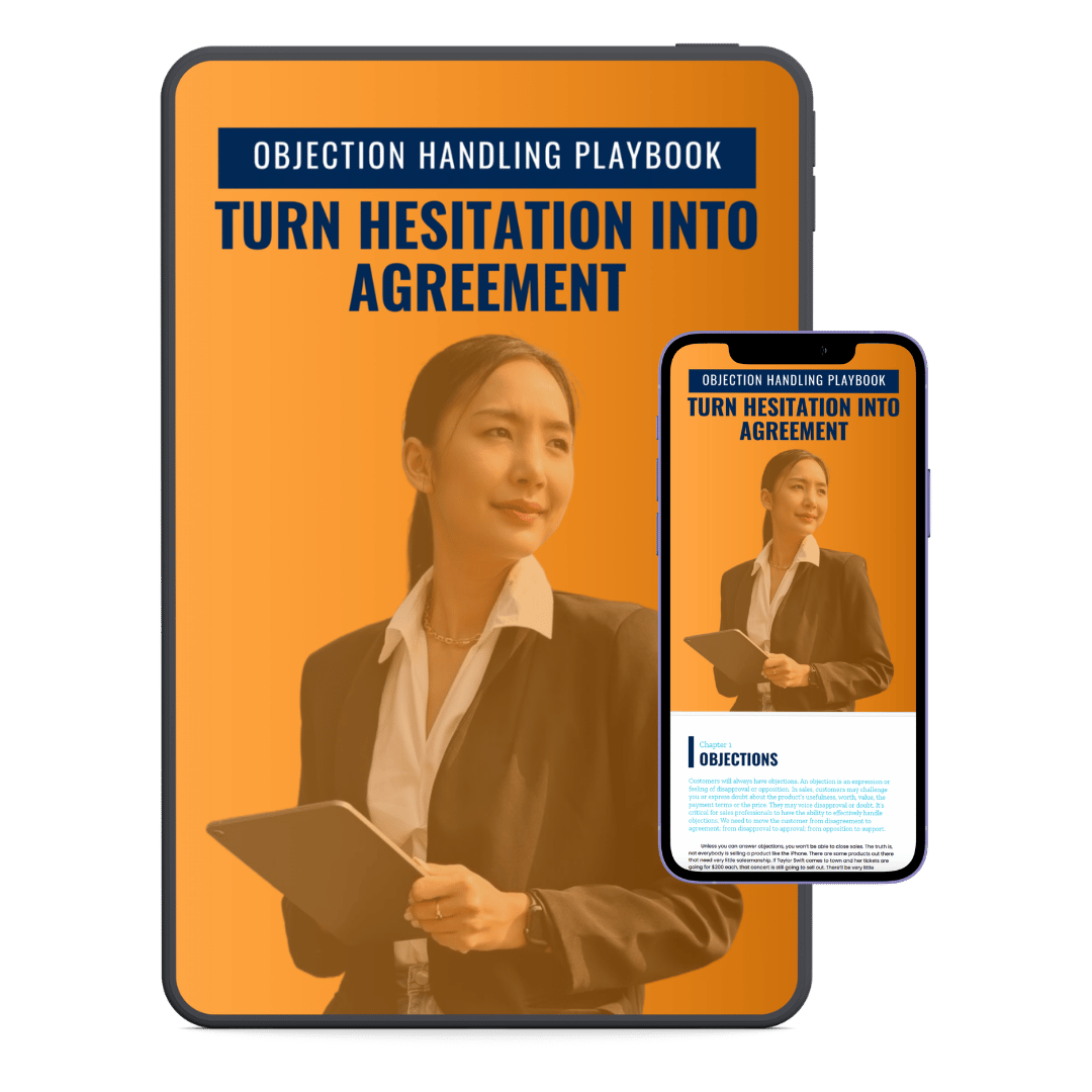 Objection Handling Playbook on tablet and phone