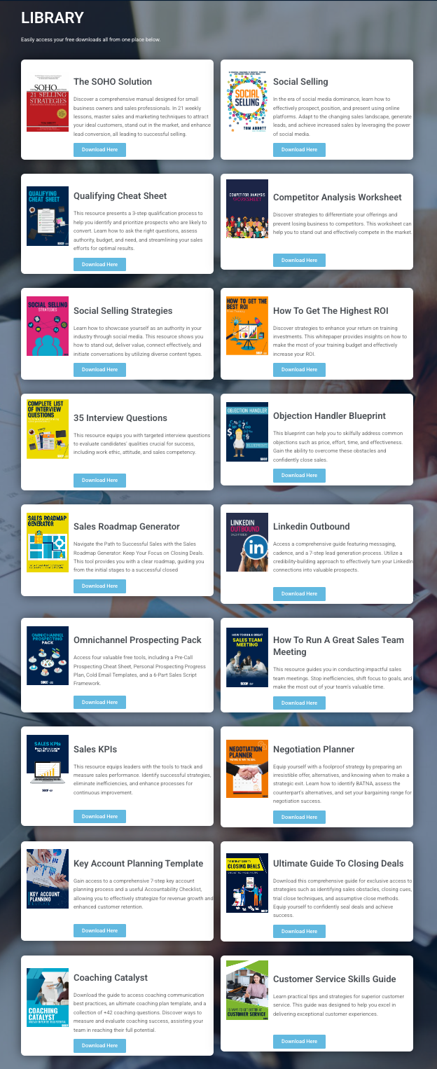 SOCO Academy Library of Resources