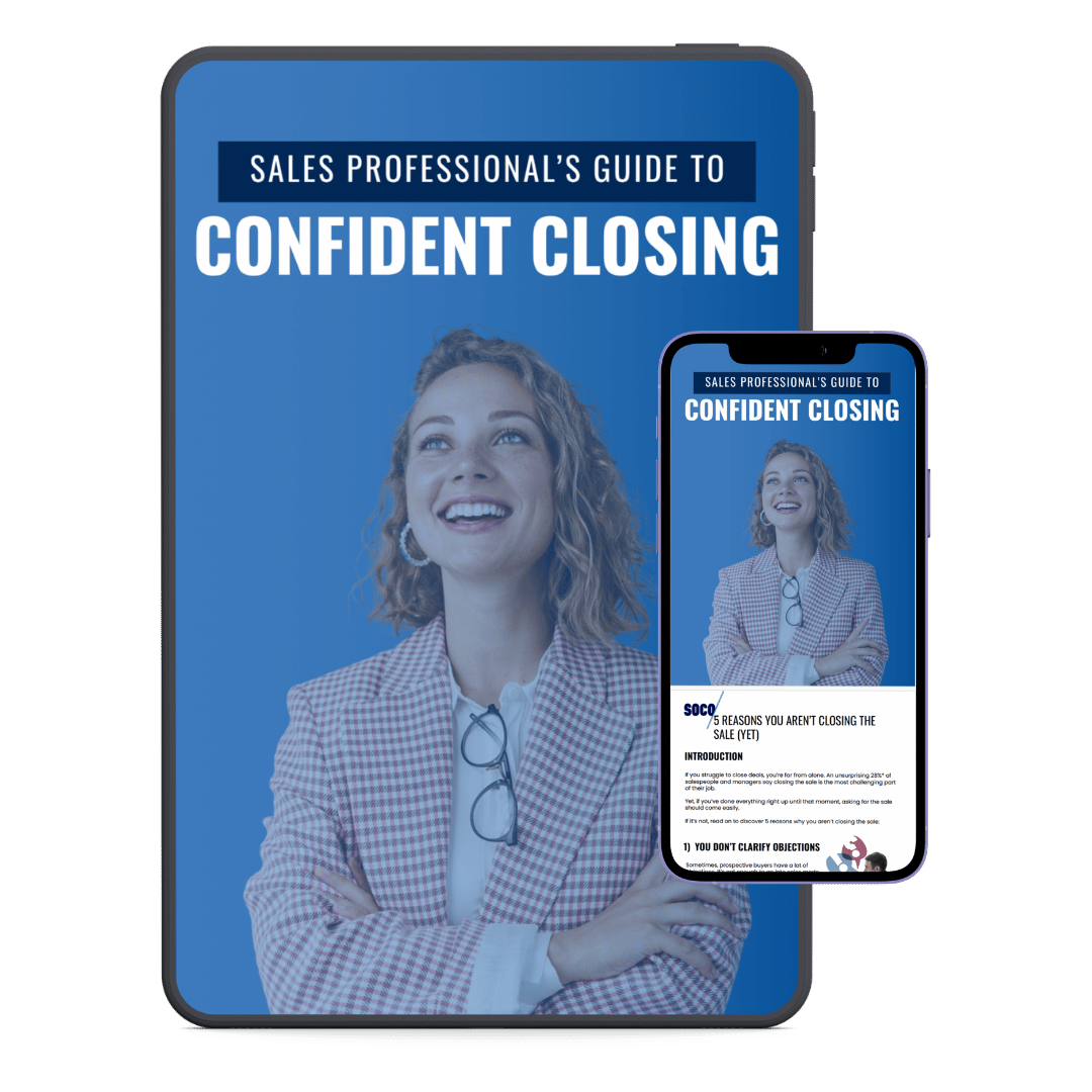 Sales Professional's guide to Confident Closing Booklet on tablet and phone